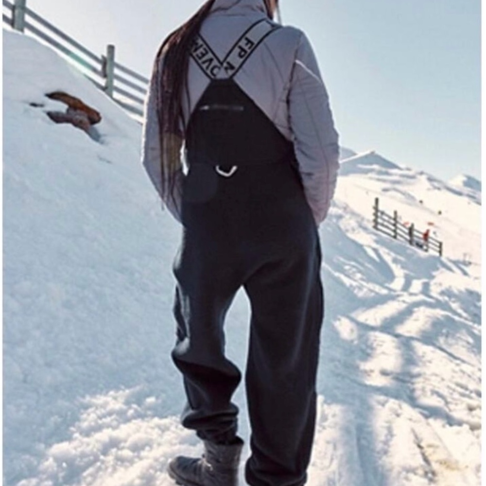 FP Movement by Free People Black Snow Bib Jumpsuit